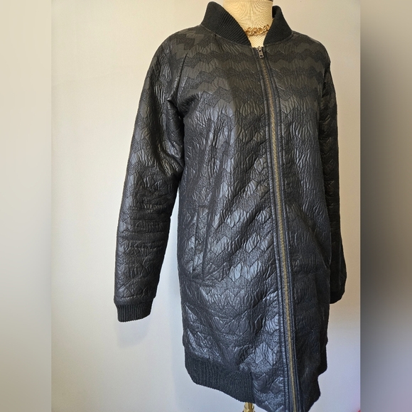 NUMPH ANTHROPOLOGIE Black Quilted Chevron Jacket. Size Small - Picture 2 of 12